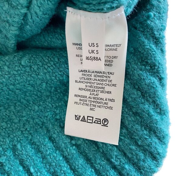 Free People Reverie V-Neck Sweater in Emerald Aura Sz S Cozy Boho Colorful - Picture 8 of 12